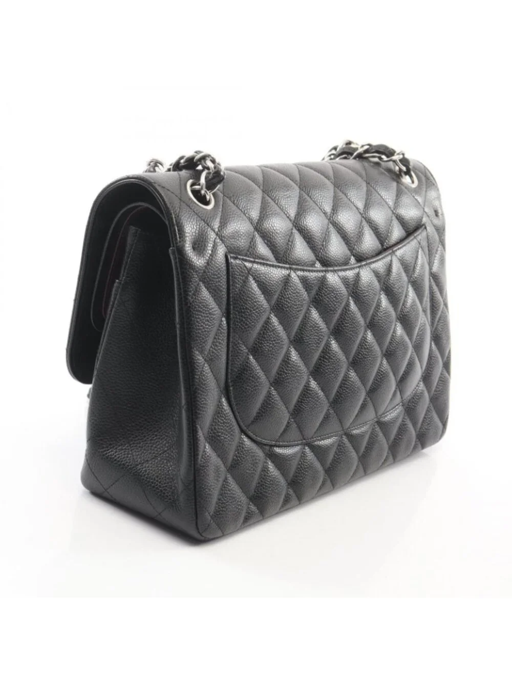 Chanel Shoulder Bag Maxi Quilted 30 Classic Large Double Flap Black Caviar